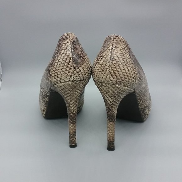 Stuart Weitzman Snake Print Platform Pumps - Picture 3 of 15